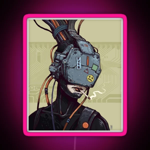 Future Dystopian Cyberpunk Anime Design RGB Neon Sign