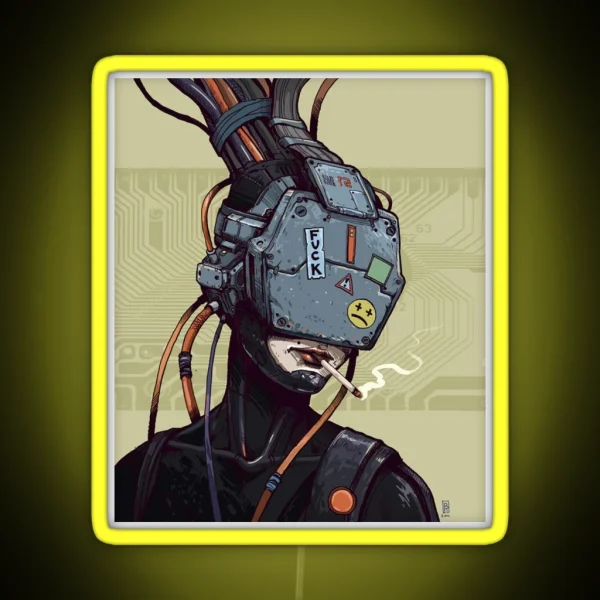 Future Dystopian Cyberpunk Anime Design RGB Neon Sign