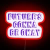 Positive Vibes Only Inspired by Bright Neon Rainbow Lettering