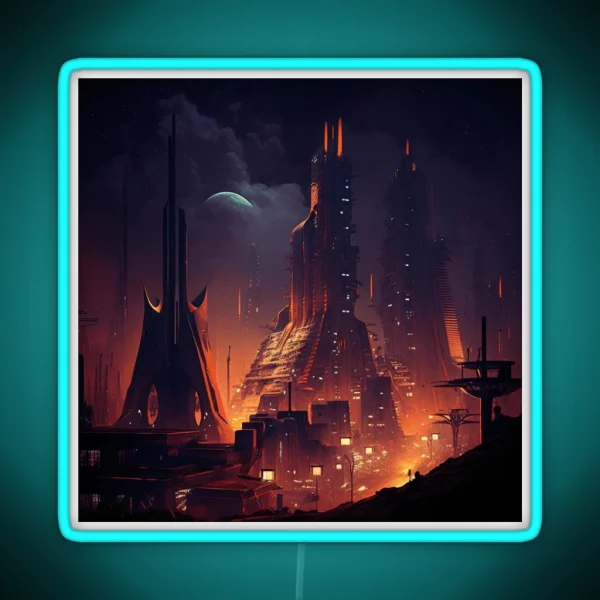 Futuristic City RGB Neon Sign