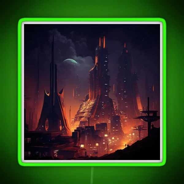 Futuristic City RGB Neon Sign