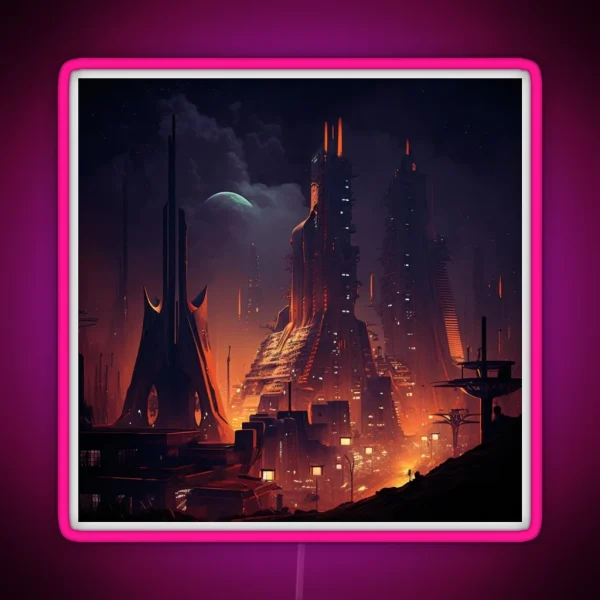 Futuristic City RGB Neon Sign