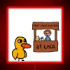 Vibrant FYP Duck Song inspired RGB neon light decorative wall art.