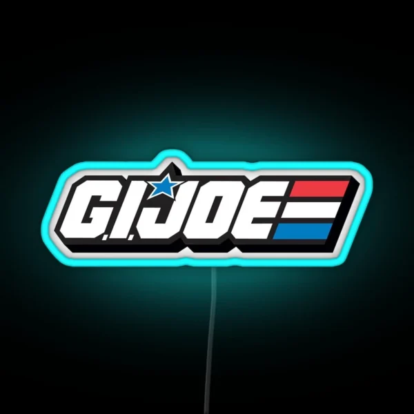 G I JOE Retro Cartoon RGB Neon Sign