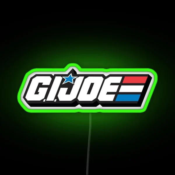 G I JOE Retro Cartoon RGB Neon Sign