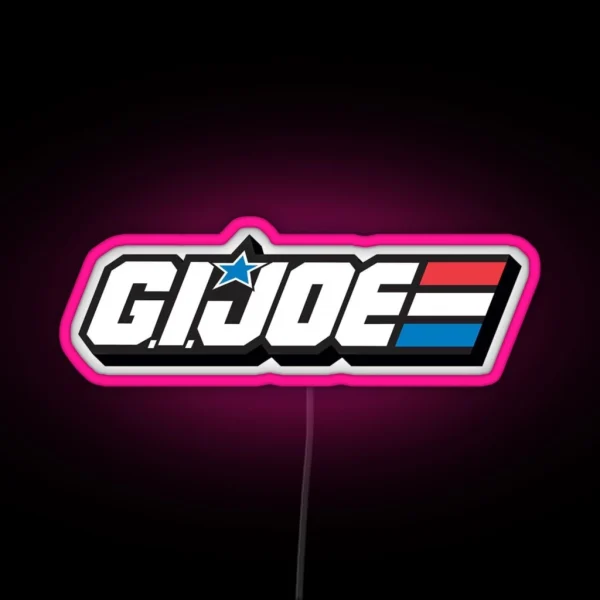 G I JOE Retro Cartoon RGB Neon Sign
