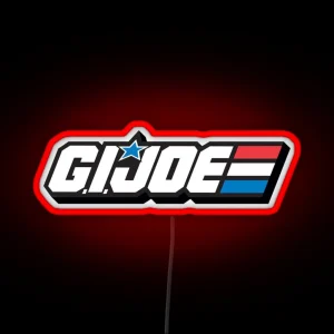 G I JOE Retro Cartoon RGB Neon Sign