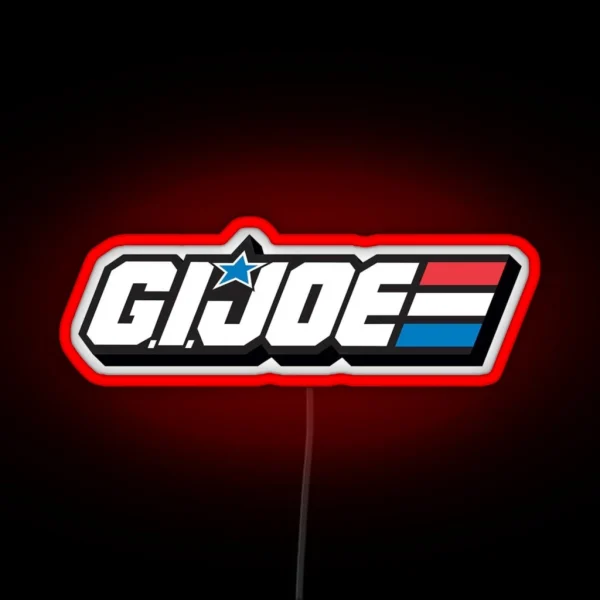 G I JOE Retro Cartoon RGB Neon Sign