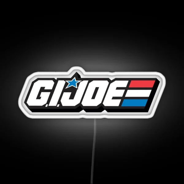 G I JOE Retro Cartoon RGB Neon Sign
