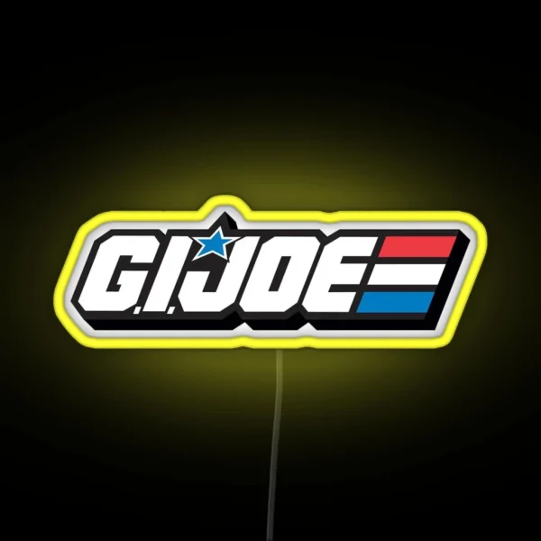 G I JOE Retro Cartoon RGB Neon Sign
