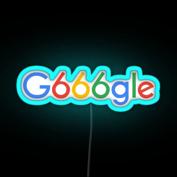 G666gle Search Engine Of The Beast RGB Neon Sign