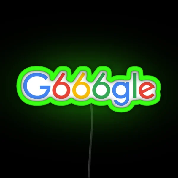 G666gle Search Engine Of The Beast RGB Neon Sign