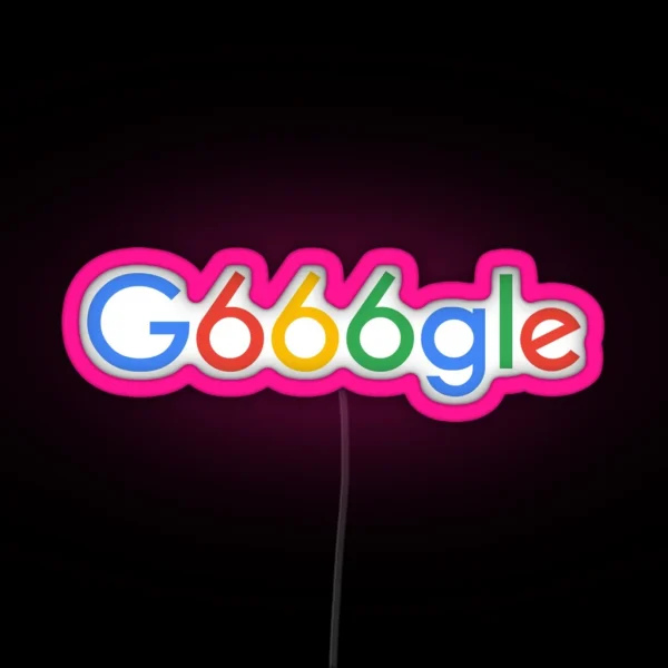 G666gle Search Engine Of The Beast RGB Neon Sign