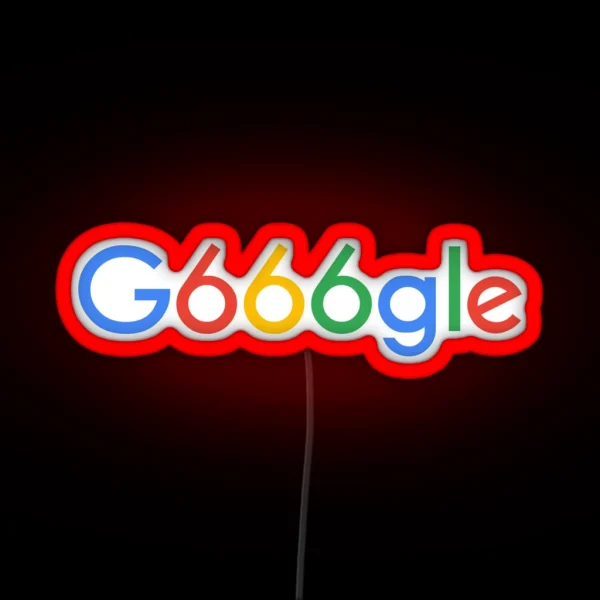 G666gle Search Engine Of The Beast RGB Neon Sign