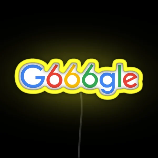 G666gle Search Engine Of The Beast RGB Neon Sign