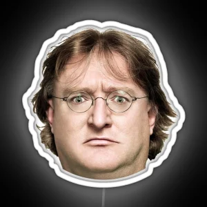 Gabe Newell RGB Neon Sign