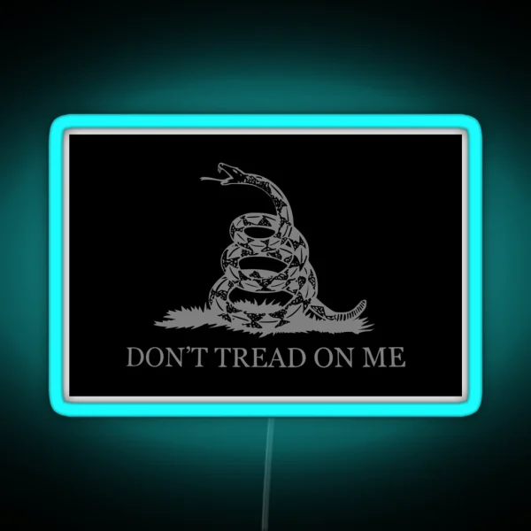 Gadsden Flag Black And Gray 2 RGB Neon Sign