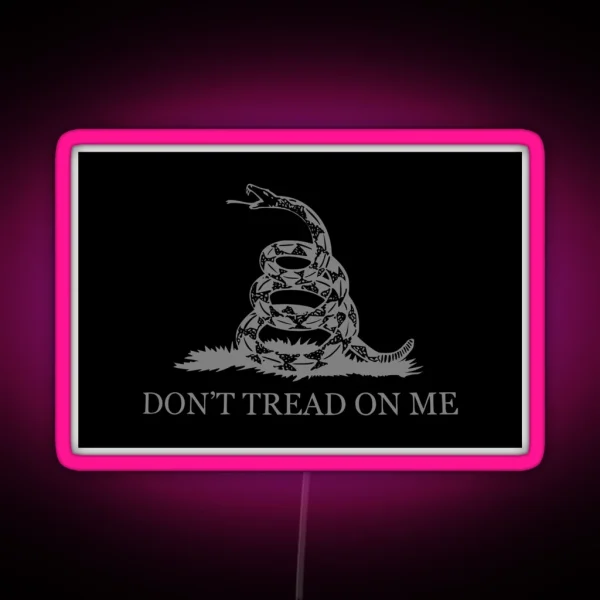 Gadsden Flag Black And Gray 2 RGB Neon Sign