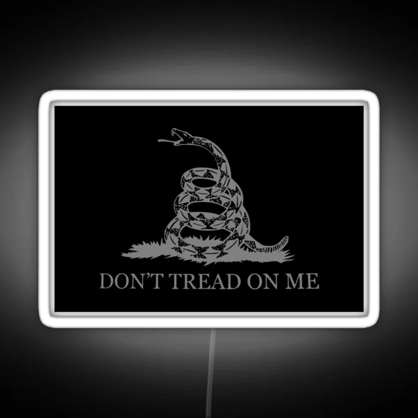 Gadsden Flag Black And Gray 2 RGB Neon Sign