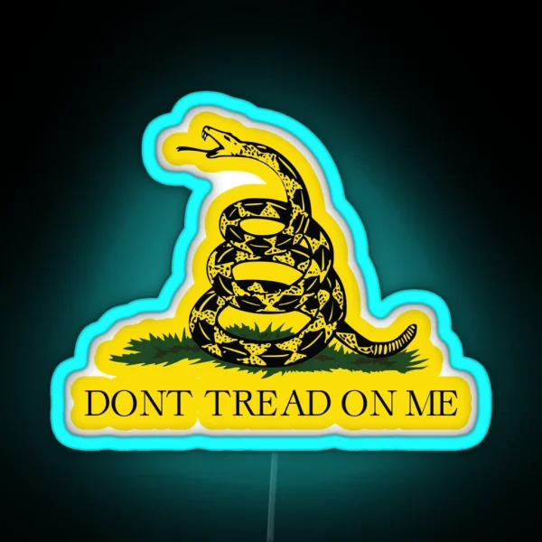 Gadsden Flag Don T Tread On Me Libertarian 2nd Amendment 2A Yellow Flag HD HIGH QUALITY ONLINE STORE RGB Neon Sign