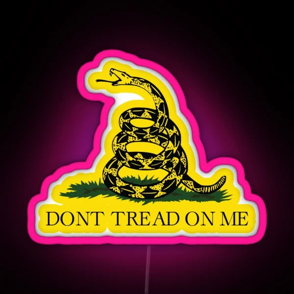 Gadsden Flag Don T Tread On Me Libertarian 2nd Amendment 2A Yellow Flag HD HIGH QUALITY ONLINE STORE RGB Neon Sign