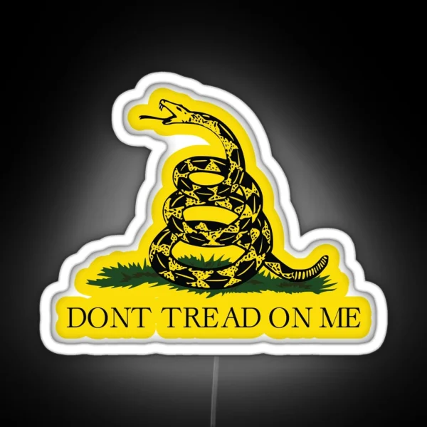 Gadsden Flag Don T Tread On Me Libertarian 2nd Amendment 2A Yellow Flag HD HIGH QUALITY ONLINE STORE RGB Neon Sign