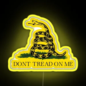 Gadsden Flag Don T Tread On Me Libertarian 2nd Amendment 2A Yellow Flag HD HIGH QUALITY ONLINE STORE RGB Neon Sign