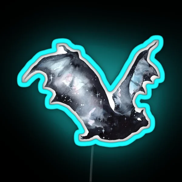 Galaxy Bat RGB Neon Sign