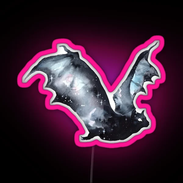 Galaxy Bat RGB Neon Sign