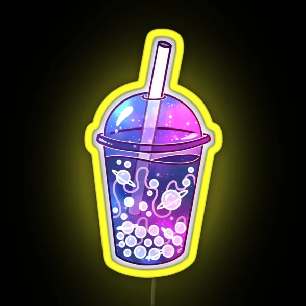 Galaxy Boba Tea RGB Neon Sign