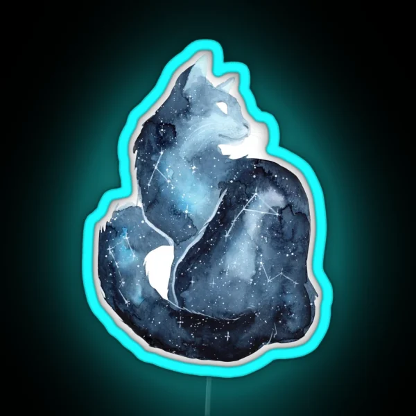 Galaxy Cat RGB Neon Sign