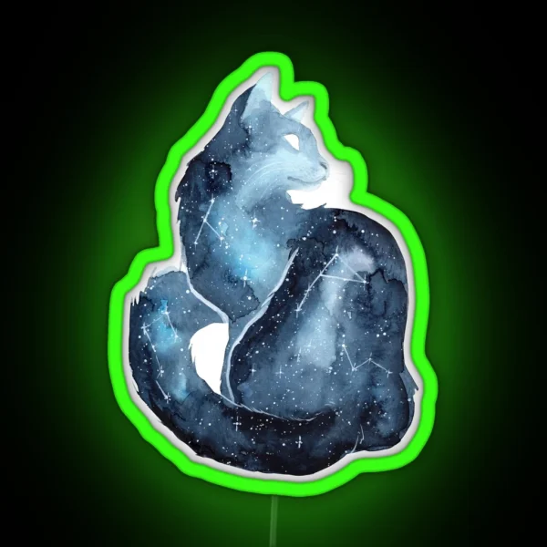Galaxy Cat RGB Neon Sign
