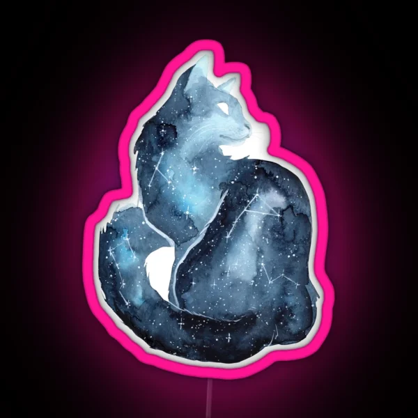 Galaxy Cat RGB Neon Sign