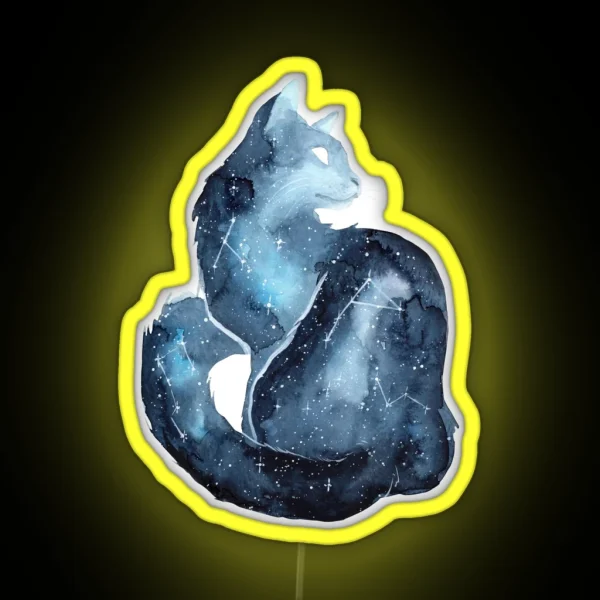 Galaxy Cat RGB Neon Sign