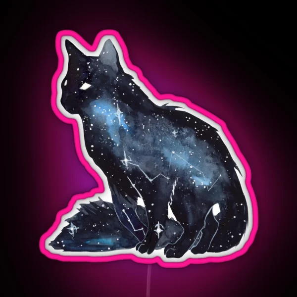 Galaxy Cat RGB Neon Sign