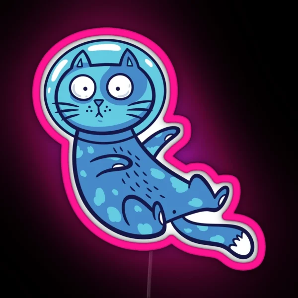 Galaxy Cats RGB Neon Sign