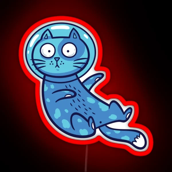 Galaxy Cats RGB Neon Sign
