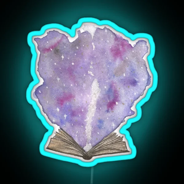 Galaxy In A Book RGB Neon Sign