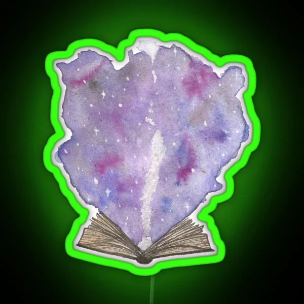 Galaxy In A Book RGB Neon Sign
