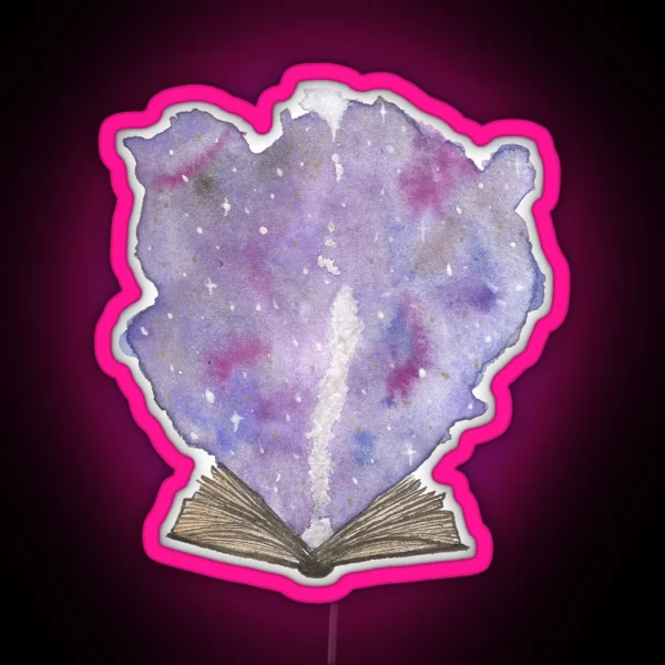 Galaxy In A Book RGB Neon Sign