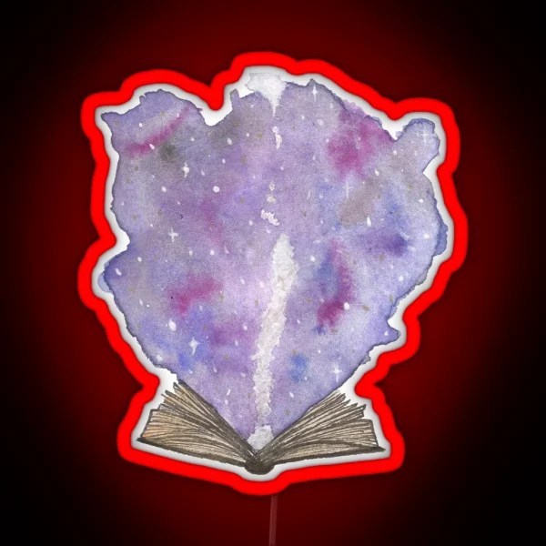 Galaxy In A Book RGB Neon Sign