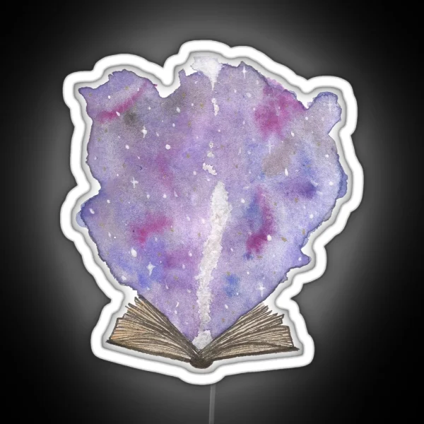 Galaxy In A Book RGB Neon Sign