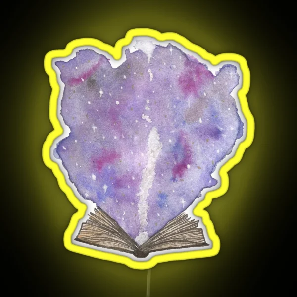 Galaxy In A Book RGB Neon Sign
