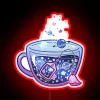 Galaxy-inspired RGB neon tea sign with cosmic design accents online.