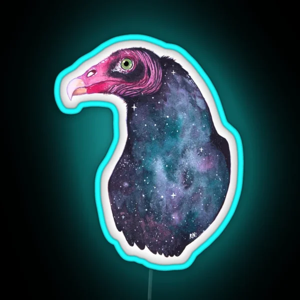 Galaxy Turkey Vulture RGB Neon Sign