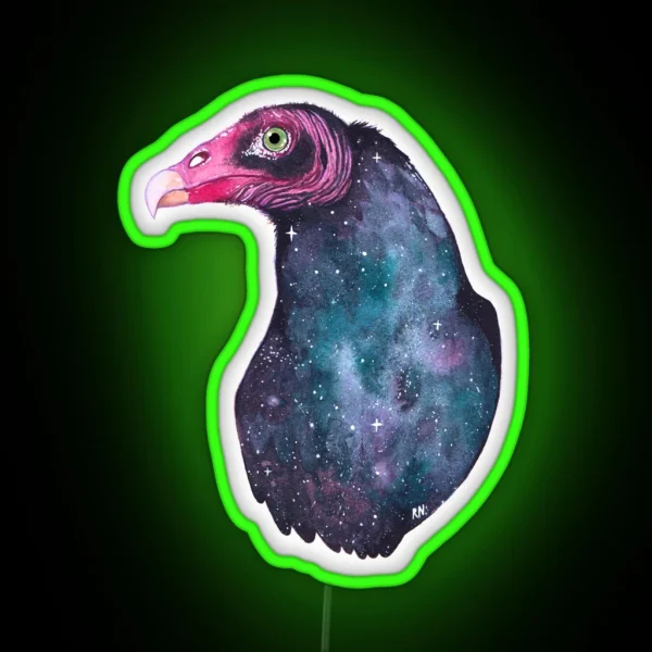 Galaxy Turkey Vulture RGB Neon Sign