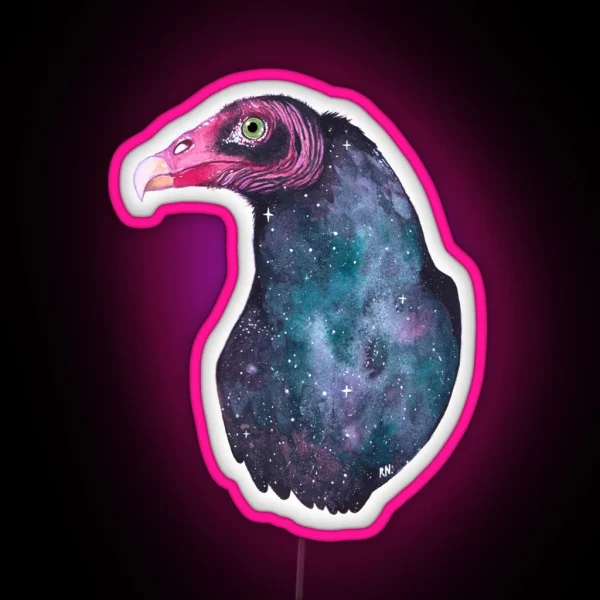 Galaxy Turkey Vulture RGB Neon Sign