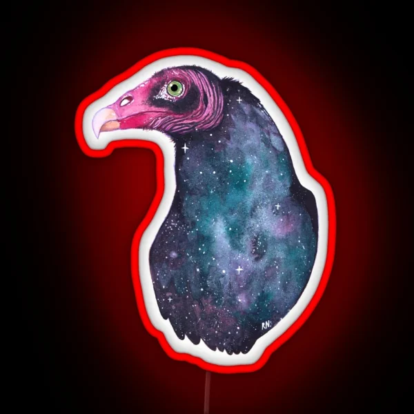 Galaxy Turkey Vulture RGB Neon Sign