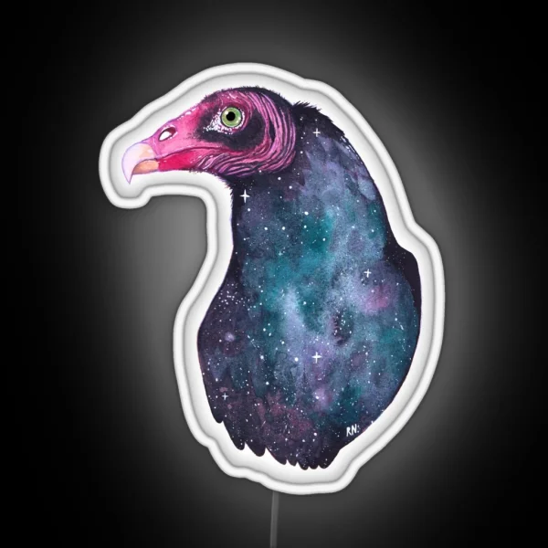 Galaxy Turkey Vulture RGB Neon Sign