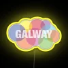 RGB Neon Art Canvas Sign with Vibrant Color Changing Bubble Design